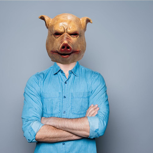 Cubierta Facial De Cosplay De Animales Horror Pig Scary Pig
