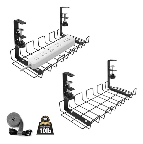 Kleverise - Juego De 2 Bandejas De Gestión De Cables P...