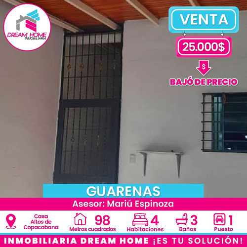 Casa En Venta  Res. Altos De Copacabana - Guarenas