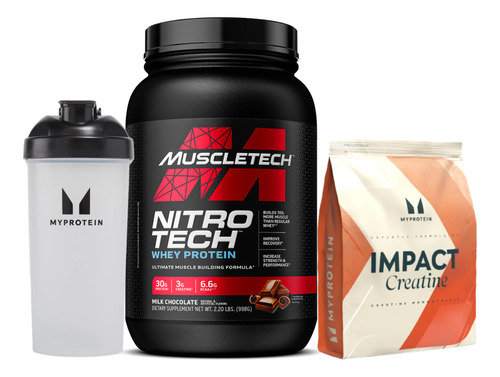 Nitro Tech Whey Protein + Creatina Myprotein 500g + Shaker Milk Chocolate