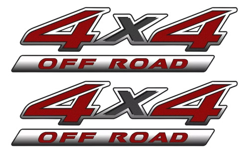 Par Adesivos Amarok 4x4 Off Road Vermelho