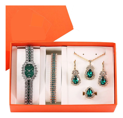 5pcs/set Set De Regalo Compacto Con Diamantes