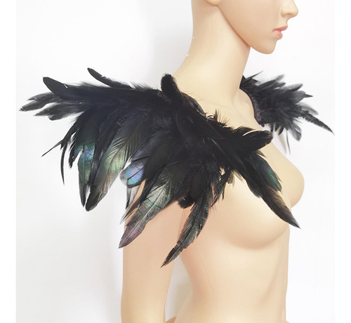Pluma Encogimiento De Hombros Alas Chal Pluma Capa Hombro