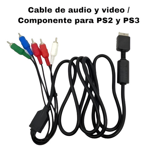 Cable De Audio Y Video Hd Componente Para Ps2 / Ps3