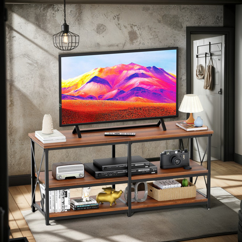 140cm Mesa De Centro Mesa Auxiliar Soporte De Tv Con Estante