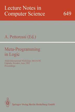 Libro Meta-programming In Logic - Alberto Pettorossi