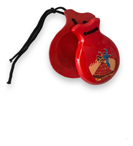 Castañuelas De Madera Flamencas 1 Unidad (para Una Mano)