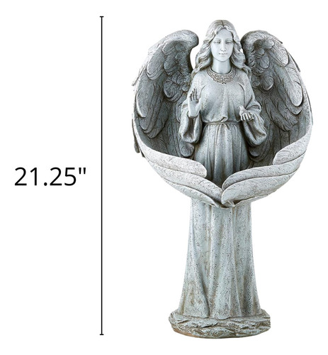 Estatua De Resina Ángel Guardián Para Jardín 54 Cm