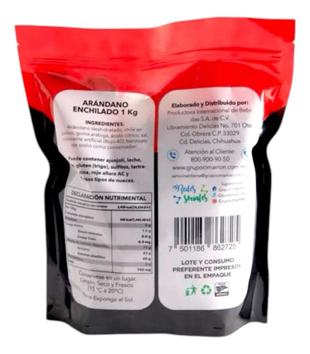 Cimarron Botana Arandanos Deshidratados Enchilados 1kg