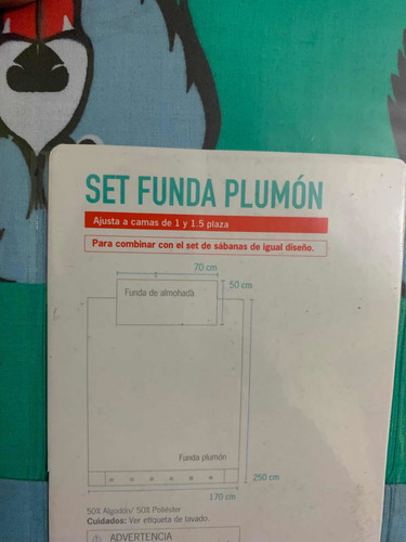 Funda De Plumón 1.5 Oso Verde Casaideas