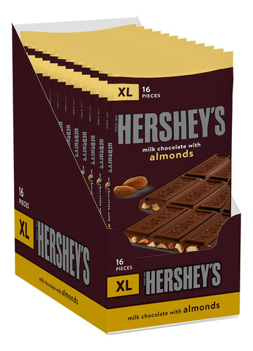 Hershey's Barras De Chocolate Con Leche, Con Almendras