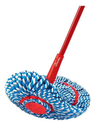 Trapeador Mop Giratorio De Microfibra Micro Twist Max Vileda Color Rojo