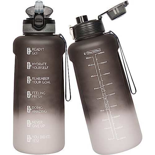 Seekua Sports Tritan Water Bottle With Straw  Time G1fwm