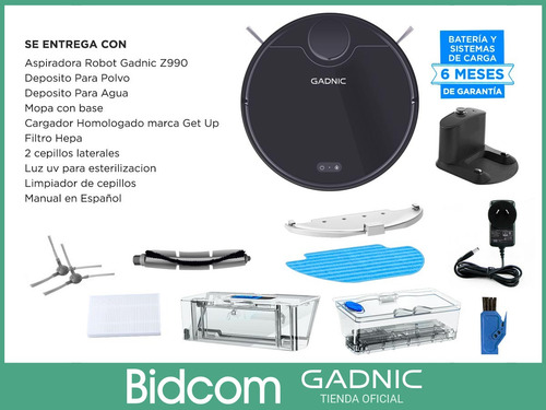 Aspiradora Gadnic Inteligente Z990 Auto Carga Esterilizacion