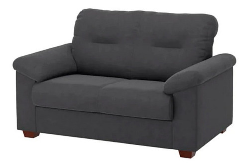 Love Seat Ezra Suede Gris 1 Pieza Sala Sofa Sillon Mueble