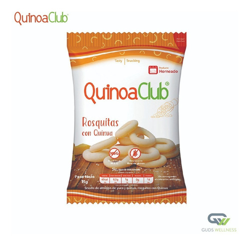 Snacks De Rosquitas De Quinoa Natural, Sin Gluten Caja X 72