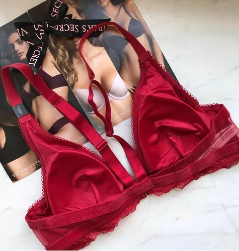 Sutiã Victorias Secret De Renda E Veludo Plunge Bralette M42