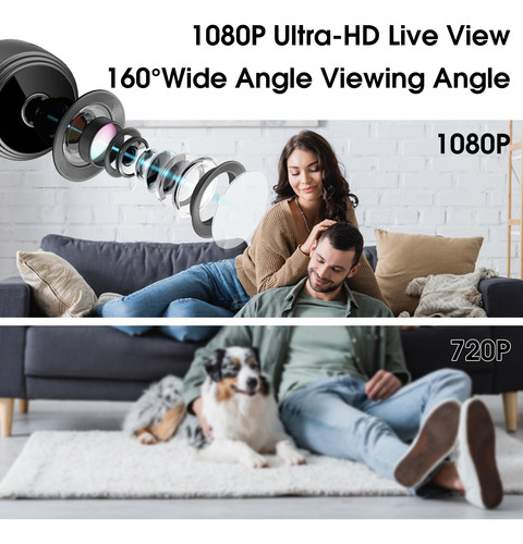 Cámara Espía Oculta 1080p Wifi Para Interiores Detección Mov