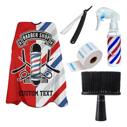 Cableiro Barber Kit con tapa de corte, aerosol y color polvo para barbero, a rayas