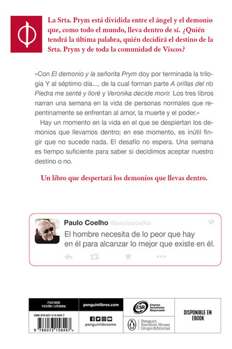 El demonio y la señorita Prym ( Biblioteca Paulo Coelho ), de Coelho, Paulo. Bestseller Editorial Debolsillo, tapa blanda en español, 2017