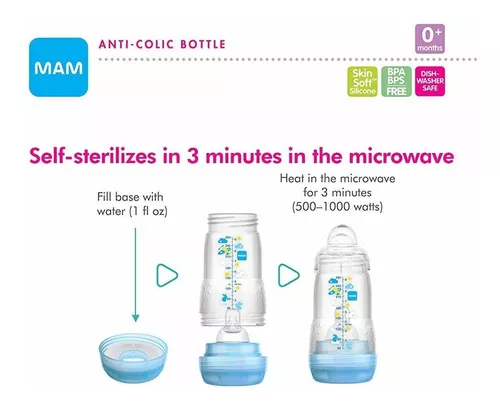 MAM Easy Start - Biberón anticólicos de 5 onzas, fácil de cambiar entre el  pecho y el biberón, reduce las burbujas de aire y los cólicos, recién