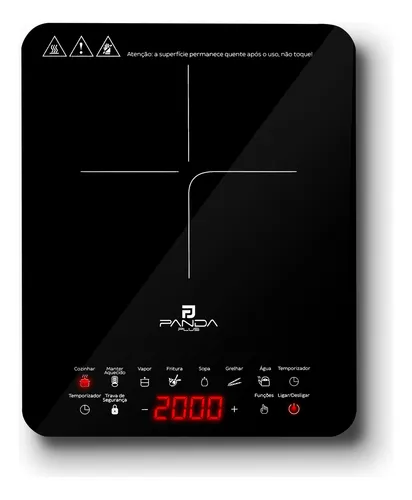 Cooktop Indução Portátil 1 Boca Touch Pandaplus 220v - 2000w