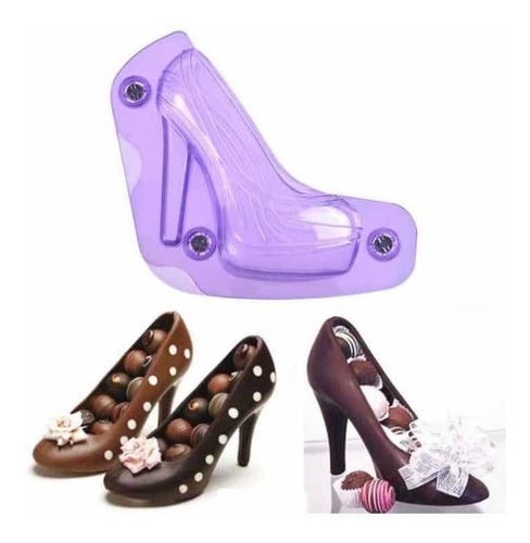Molde Para Chocolate De Zapato De Mujer  3 D Con Plataforma