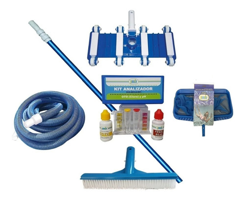 Kit De Mantenimiento Para Alberca 6 Pza Maneral + Mang 7.5 M