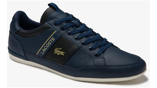 Tenis Lacoste Chaymon Piel Color Oro Azul Adulto B