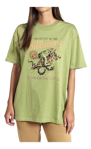 Billabong Wild Dance Tee Verde Remera Mujer