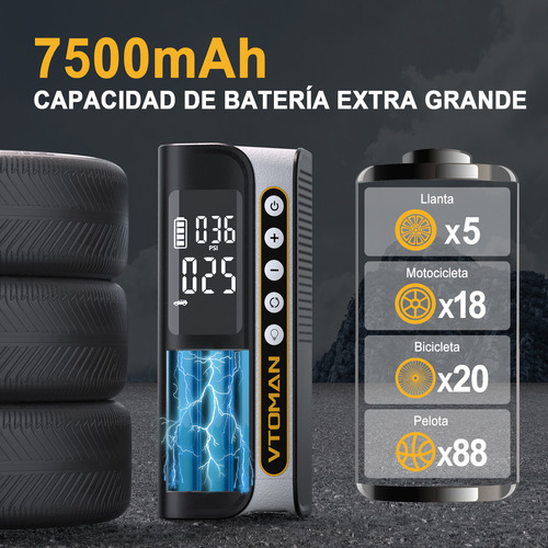Vtoman X6 Compresor Inflador Bombas De Aire Para Coches