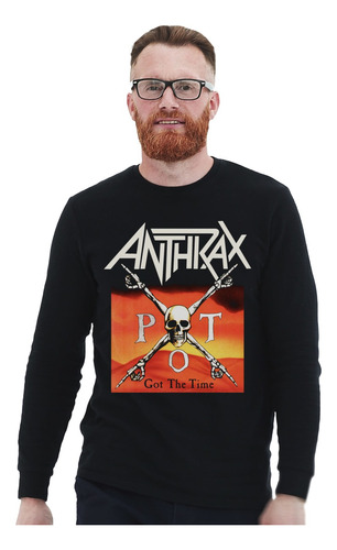 Polera Ml Anthrax Got The Time Metal Abominatron