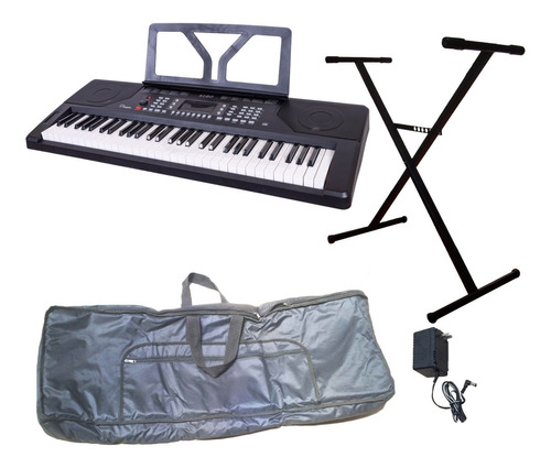 Combo Teclado Sensitivo 5 Octavas + Funda + Soporte Cuo