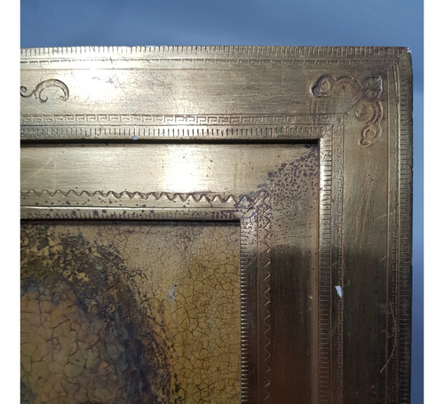 Imagen 6 de 8 de Antiguo Cuadro Lamina Virgen Marco Dorado Mag 57772