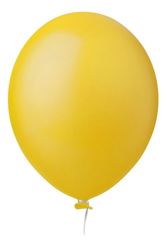 Balão Bexiga Liso Amarelo Bola Festa Decoração Nº 5 C/ 50 Un