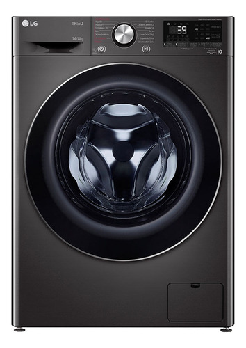 Lava E Seca Smart LG Vc2 Black Inox 14kg 220v Cv9014bc2a