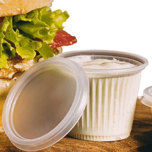 100un Potinho Molho Delivery 50ml Com Tampa Descartável