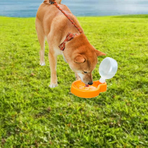 2 Botellas De Agua Plegables Para Perros Y Mascotas, Naranja