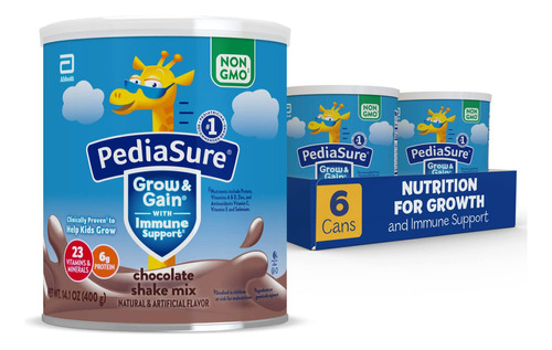 Pediasure Grow & Gain - Polvo De Mezcla De Batido Sin Omg Y 