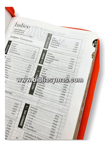 Biblia Compacta Legra Gde 11pts Naranja Indice Y Cierre
