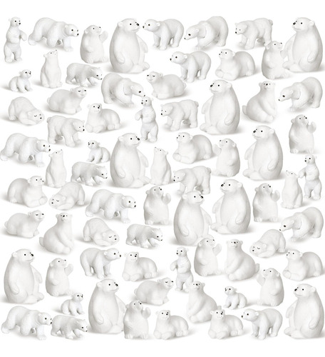 Juego De 100 Figuras De Juguete De Oso Polar Realistas, Kit