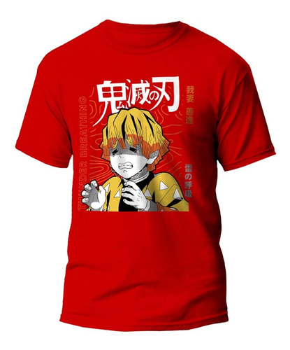 Polera Anime Zenitsu Tanjiro Kimetsu No Yaiba Demon Slayer