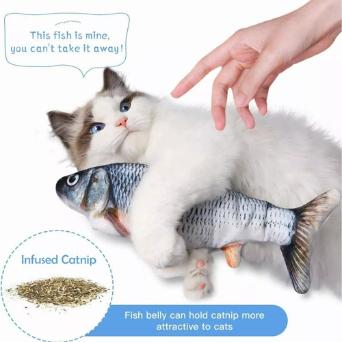 - Juguetes Gato Eléctrico Pez Con Catnip Pescado Para Gatos