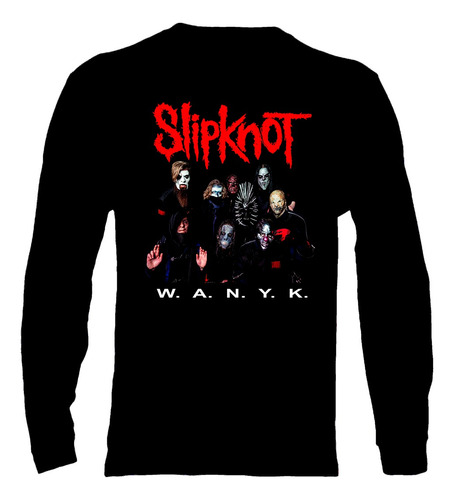 Polera Manga Larga Slipknot - Ver 10 - W. A. N. Y. K.