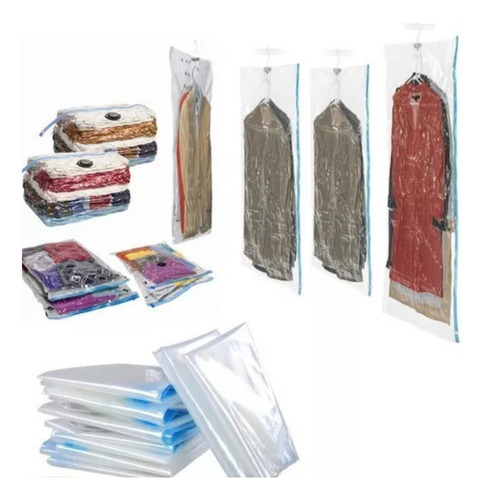 Kit Saco A Vácuo 80x100cm Organizar Roupas + Bomba De Sucção