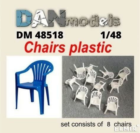 Dan Models 48 Diorama Accesorios.silla Plastico 8