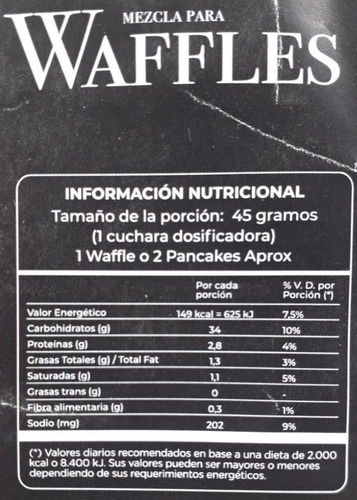 Imagen 3 de 4 de Waffles 200gr Pancakes Mezcla Lista Cremuccino Café Desayuno