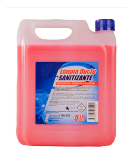 2 Bidones Limpia Ducto 5lt Sanitizante Fungicida Bactericida