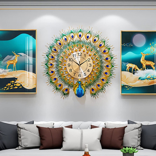 Reloj De Pared Eurson Luxury, Tamaño Grande, Con Diseño De P