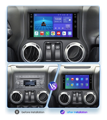 Zk Estéreo De Pantalla Android 13 Para Jeep Wrangler